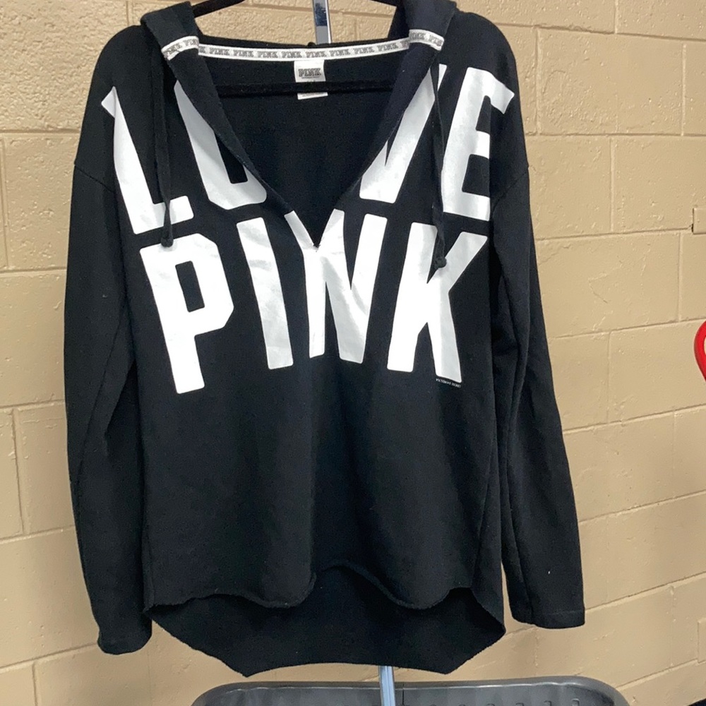 “Love pink” layering hoodie